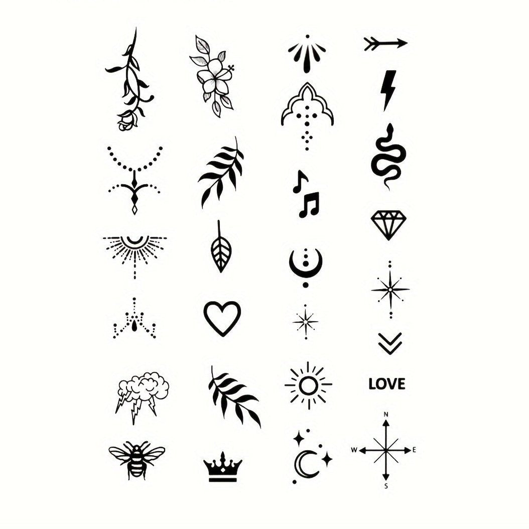 Tattoo Minimaliste 27 Pièces