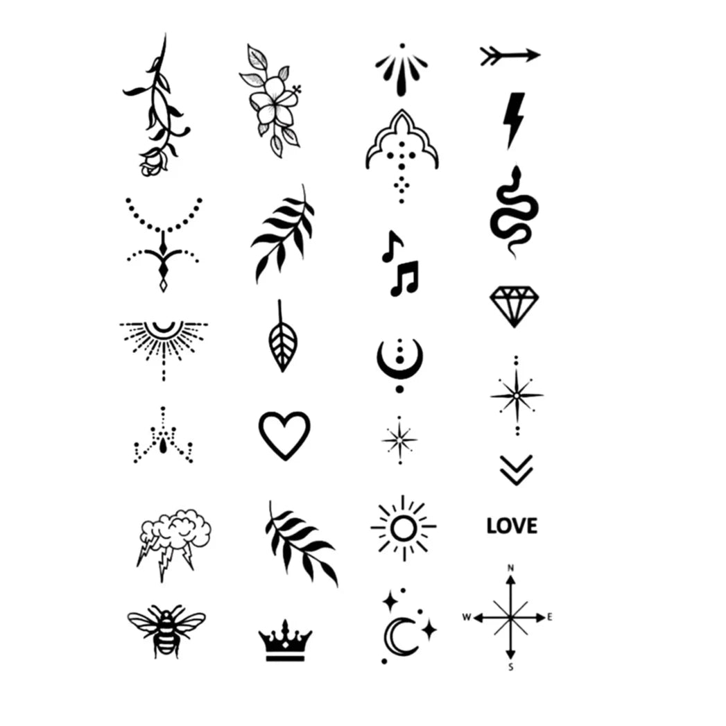 Tattoo Minimaliste 27 pièces