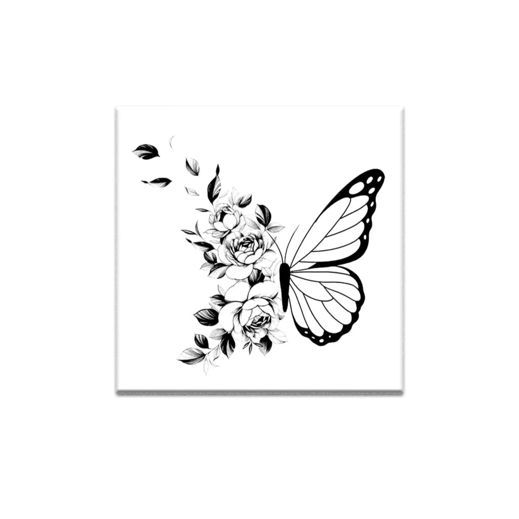 Plant Butterfly Tattoo