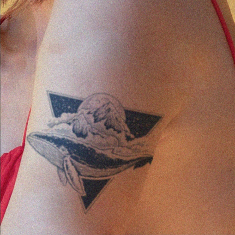 Whale and Mountain Tattoo